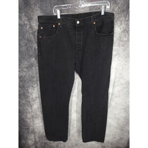 Levi's‎ 501 Jeans Mens 40x34 Black  Denim Button Fly Straight Regular Fit